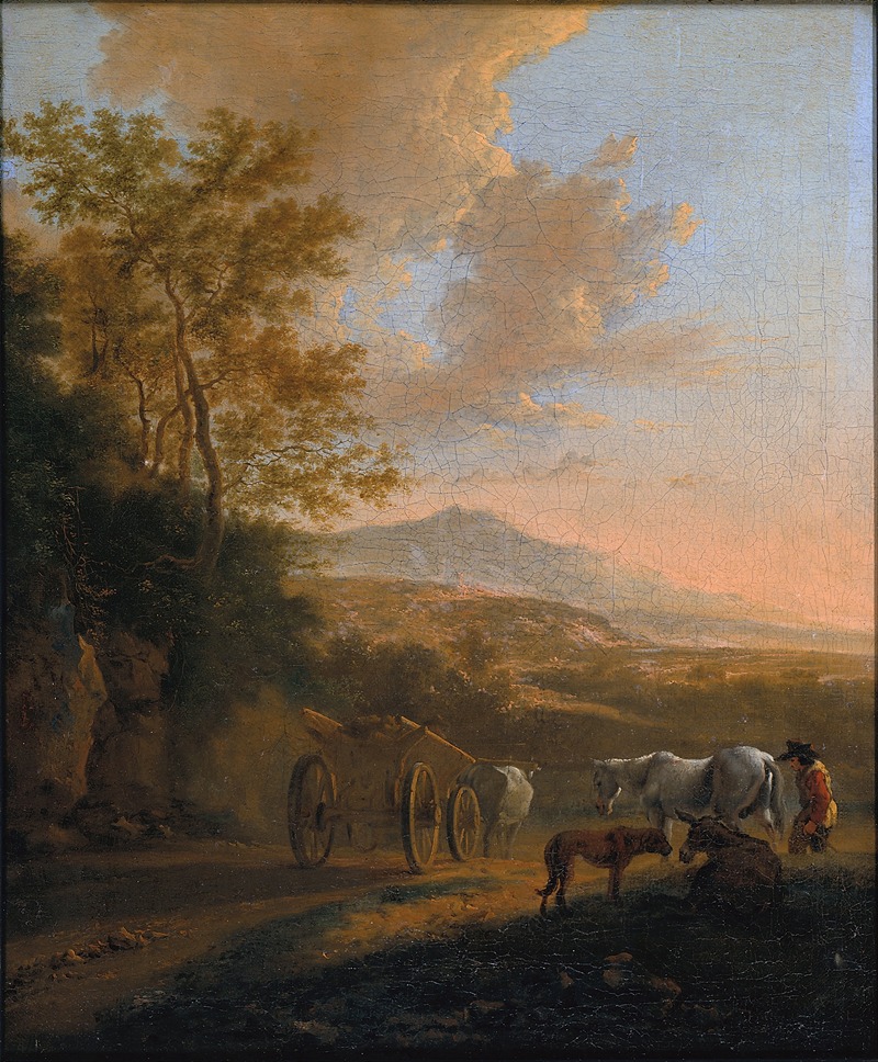 Jan Both - Italian Landscape with an Ox-cart