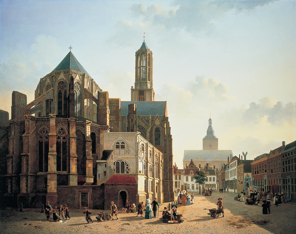 Jan Hendrik Verheijen - View of the choir and tower of Utrecht Cathedral