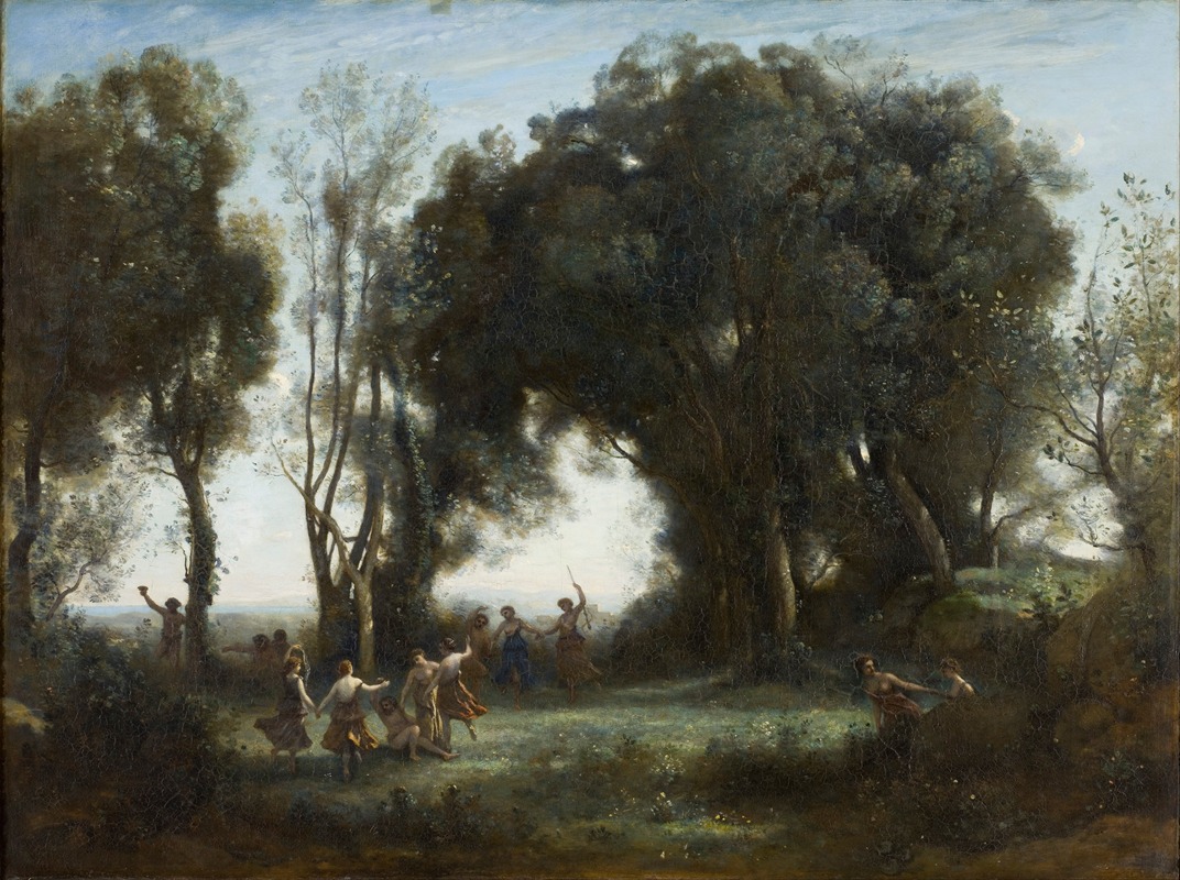 Jean-Baptiste-Camille Corot - A Morning. The Dance of the Nymphs