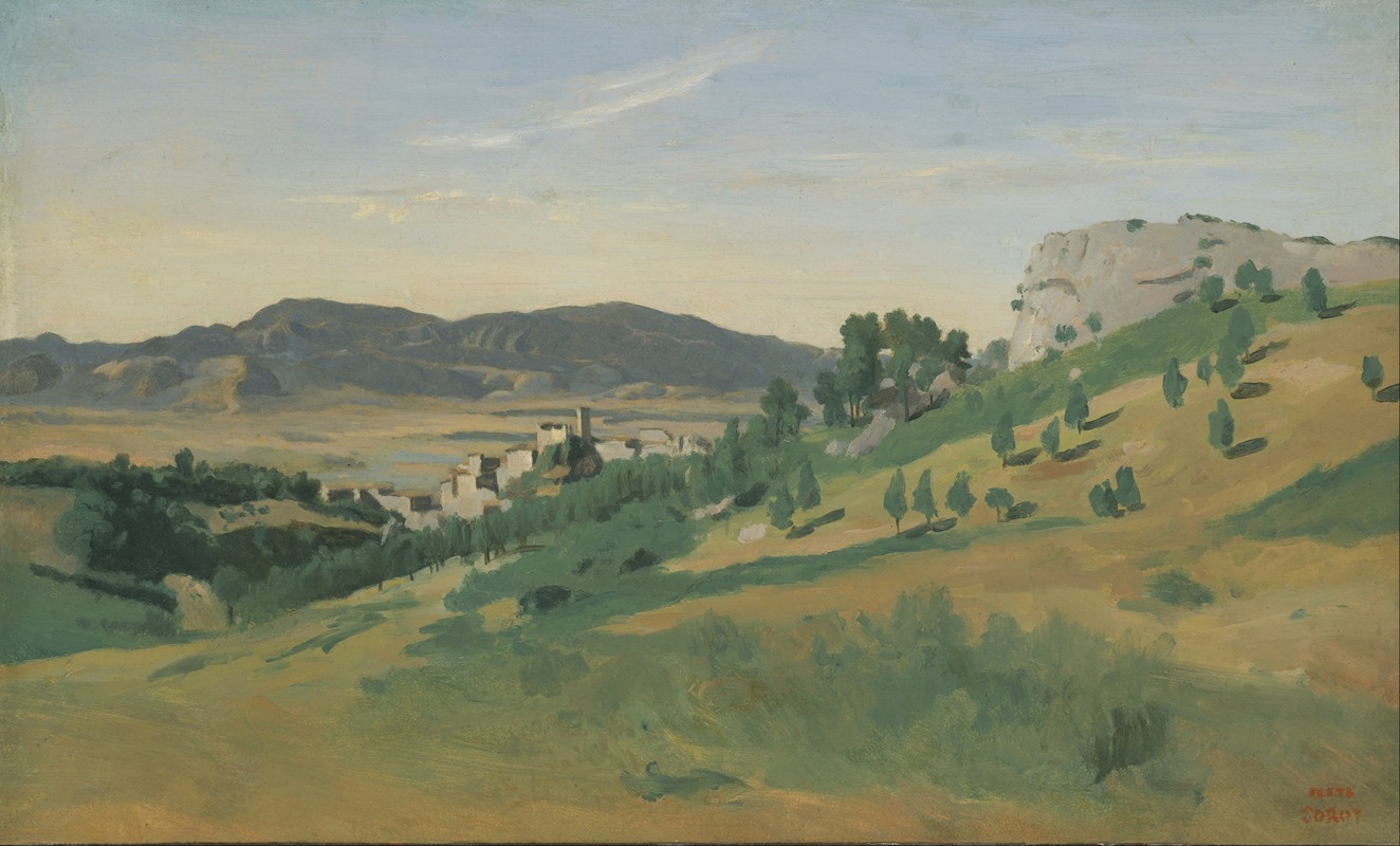 Jean-Baptiste-Camille Corot - View of Olevano