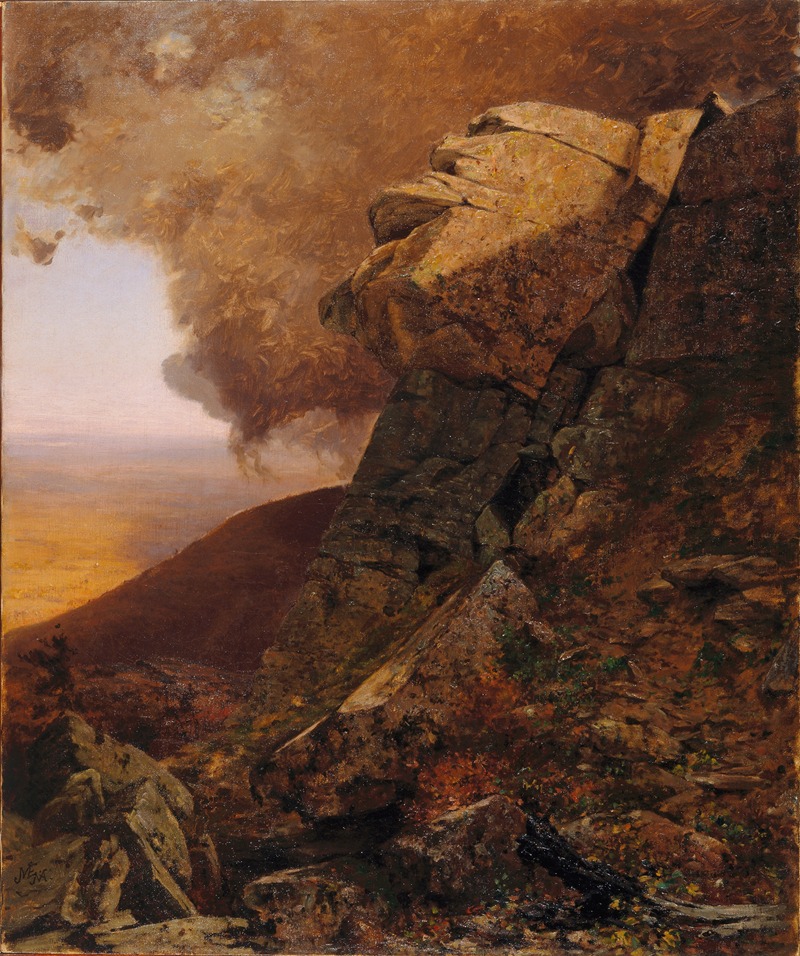 Jervis McEntee - A Cliff in the Katskills