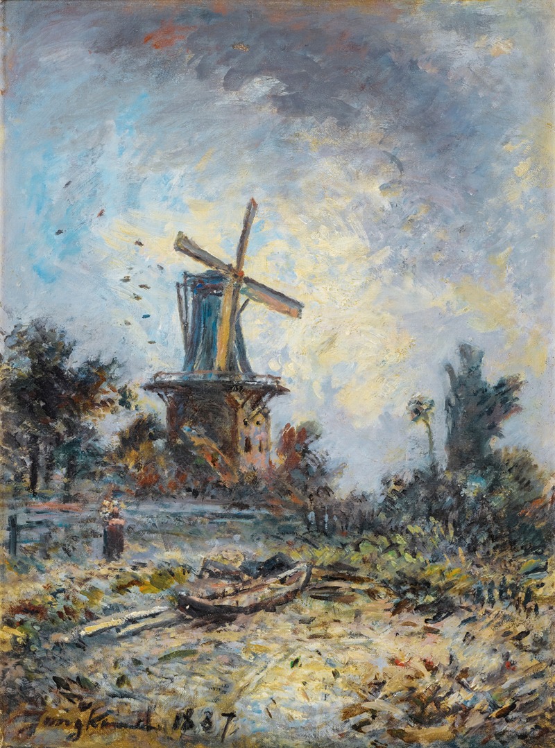 Johan Barthold Jongkind - Windmill In Dordrecht