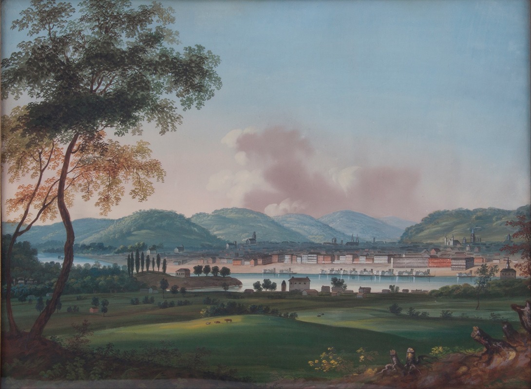 John Caspar Wild - Cincinnati From Behind Newport Barracks