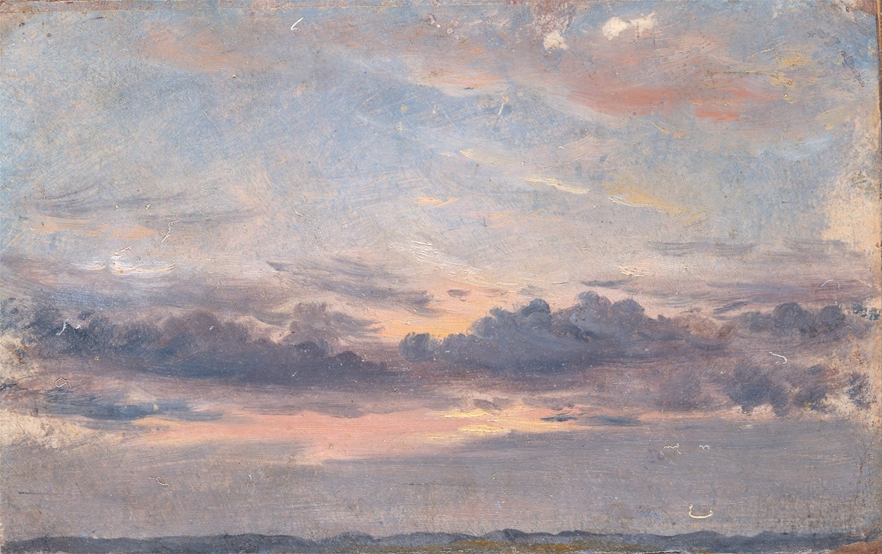 John Constable - A Cloud Study, Sunset
