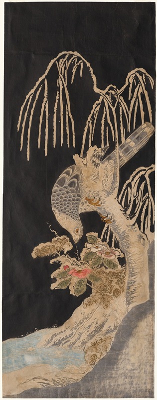 Isoda Koryūsai - Falcon on a Willow