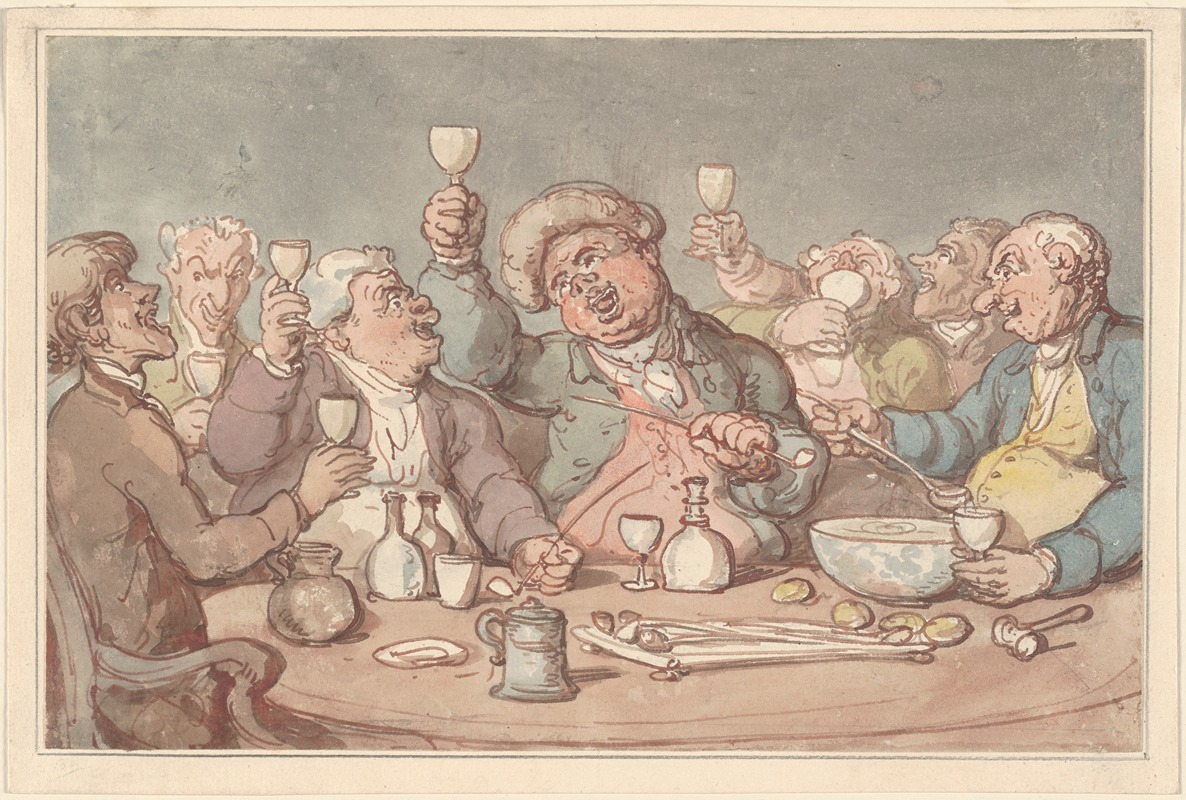 Thomas Rowlandson - A drinking party