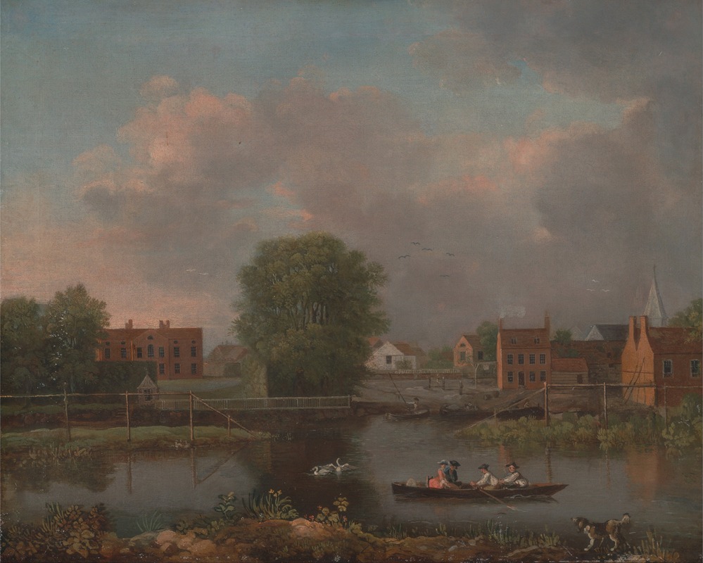 John Inigo Richards - A River Landscape, possibly a View from the West End of Rochester Bridge