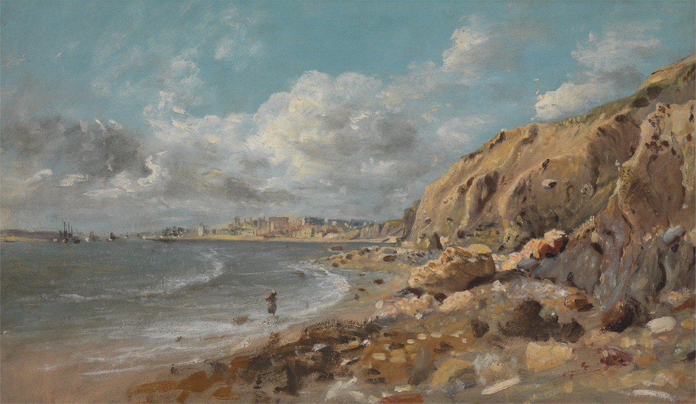 John Linnell - Coast Scene at Cullercoats near Whitley Bay