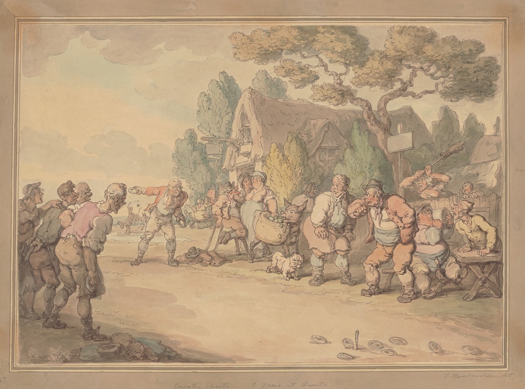 Thomas Rowlandson - A game of quoits