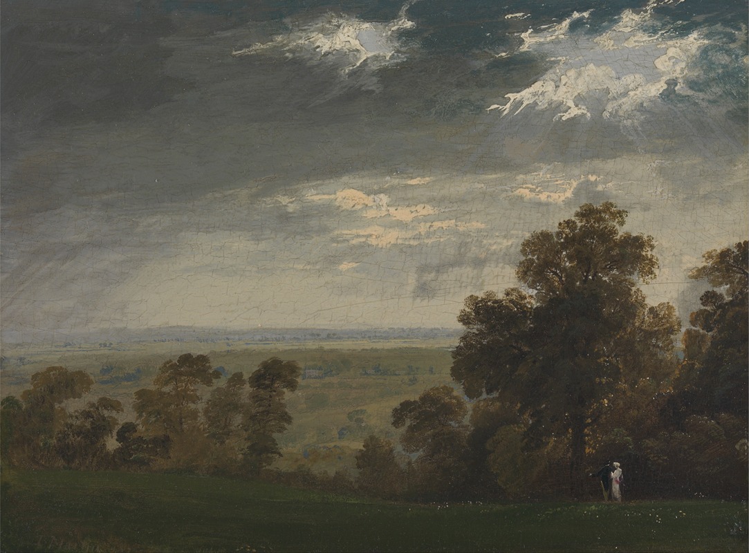 John Martin - Landscape, Possibly the Isle of Wight or Richmond Hill