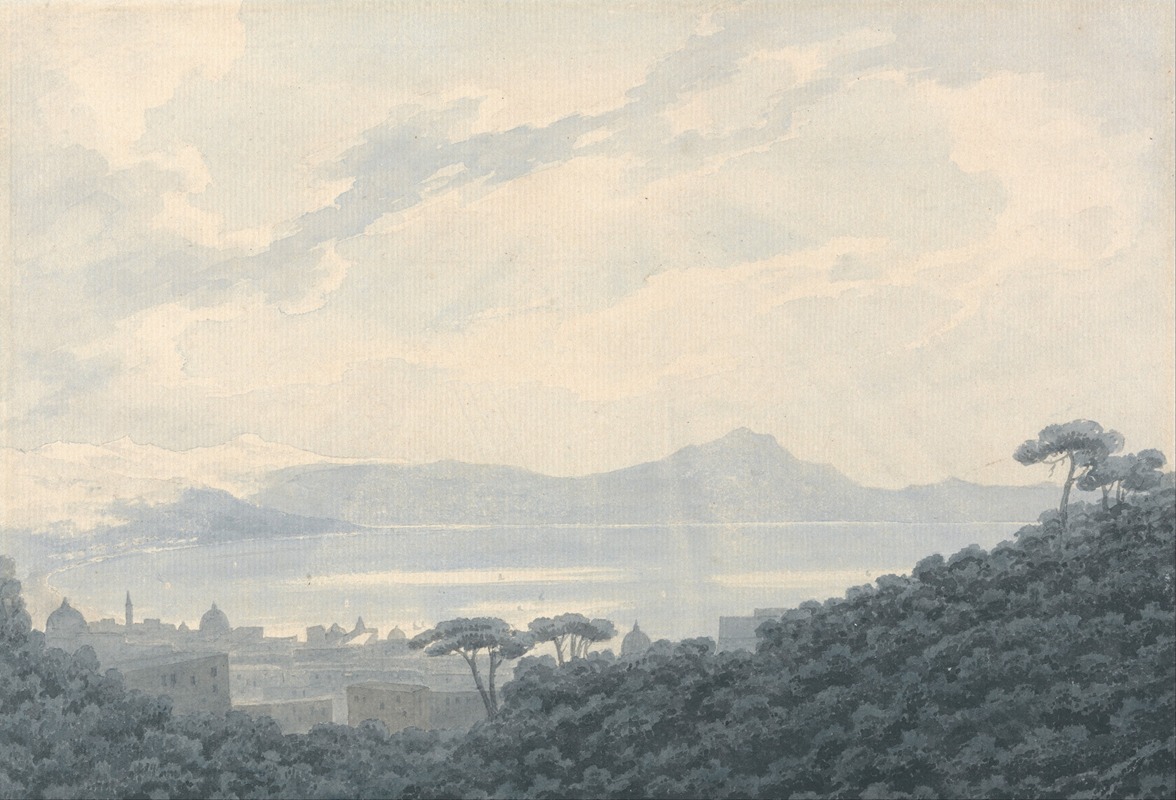 John Robert Cozens - The Bay of Naples from Capodimonte, Italy