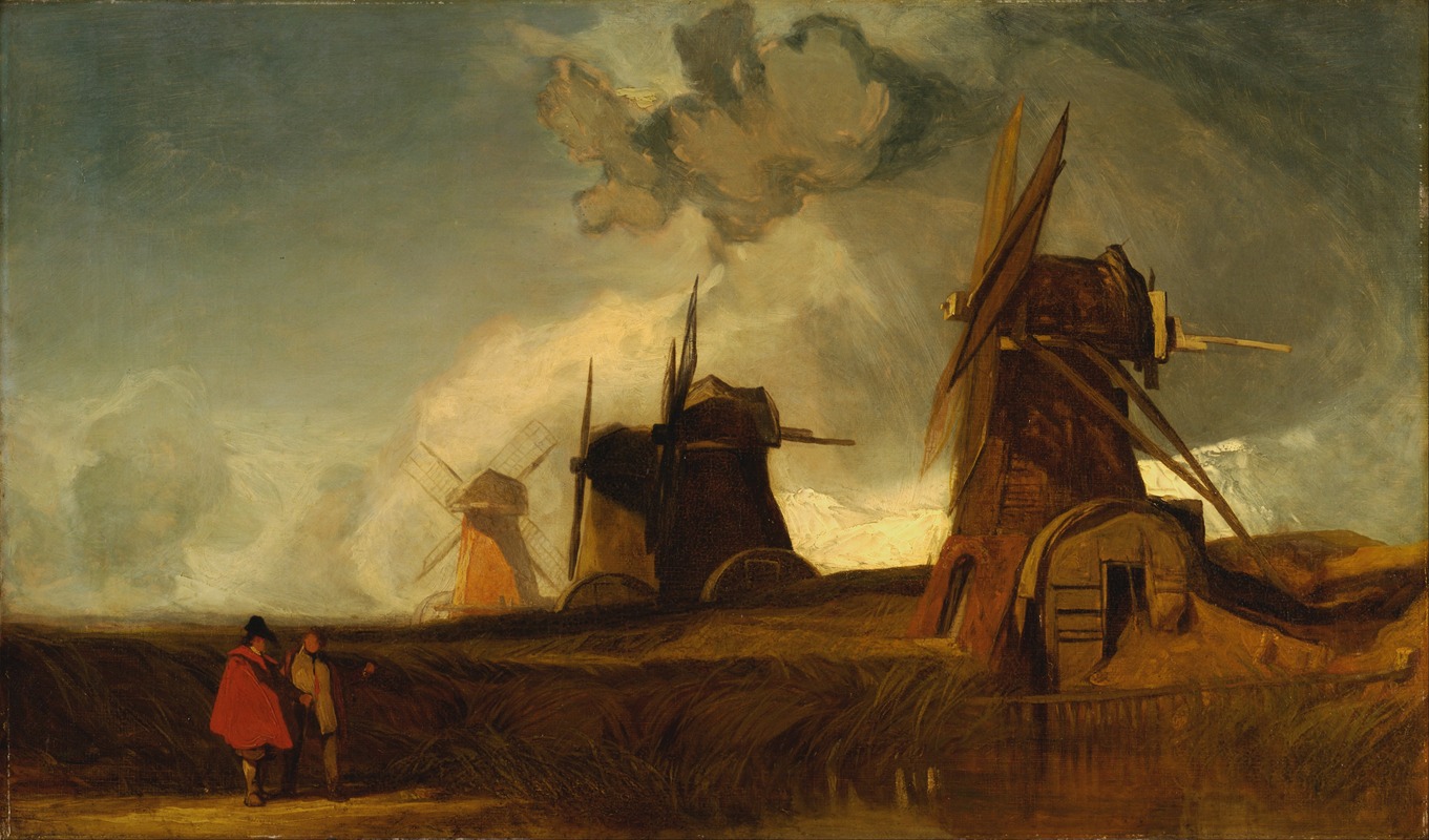 John Sell Cotman - Drainage Mills in the Fens, Croyland, Lincolnshire
