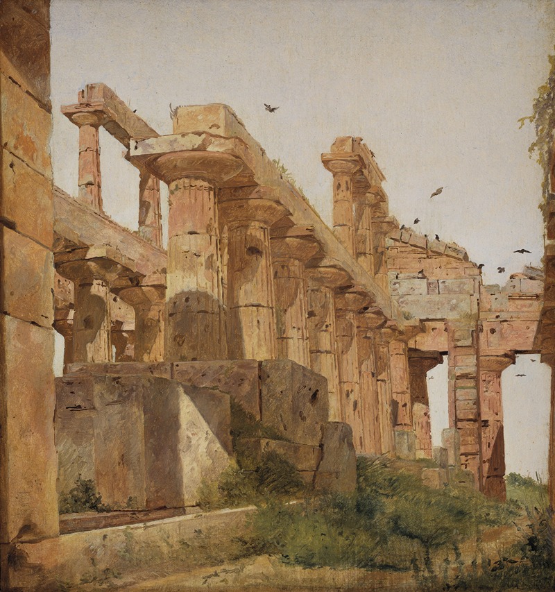 Jørgen Roed - The Temple of Hera at Paestum, Italy