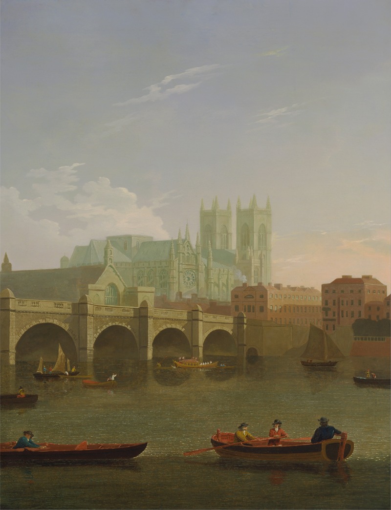 Joseph Farington - Westminster Abbey and Bridge