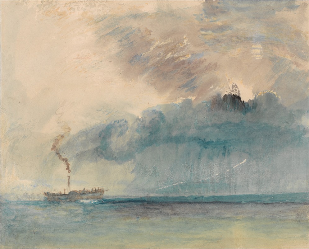 Joseph Mallord William Turner - A Paddle-steamer in a Storm