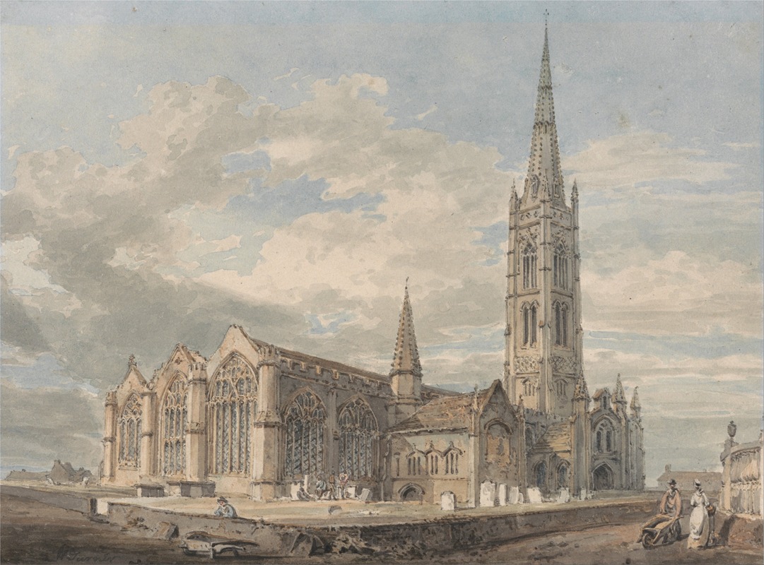 Joseph Mallord William Turner - North East View of Grantham Church, Lincolnshire