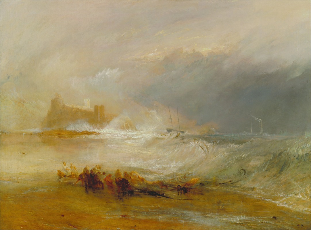 Joseph Mallord William Turner - Wreckers — Coast of Northumberland, with a Steam-Boat Assisting a Ship off Shore