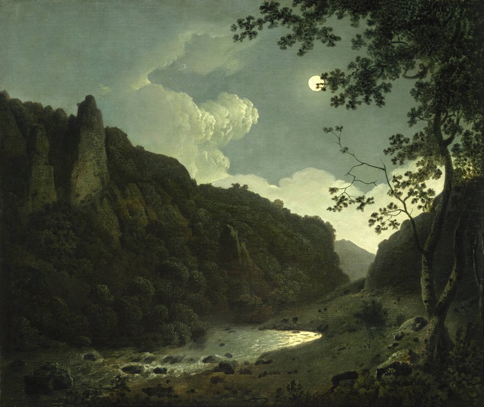 Joseph Wright of Derby - Dovedale by Moonlight