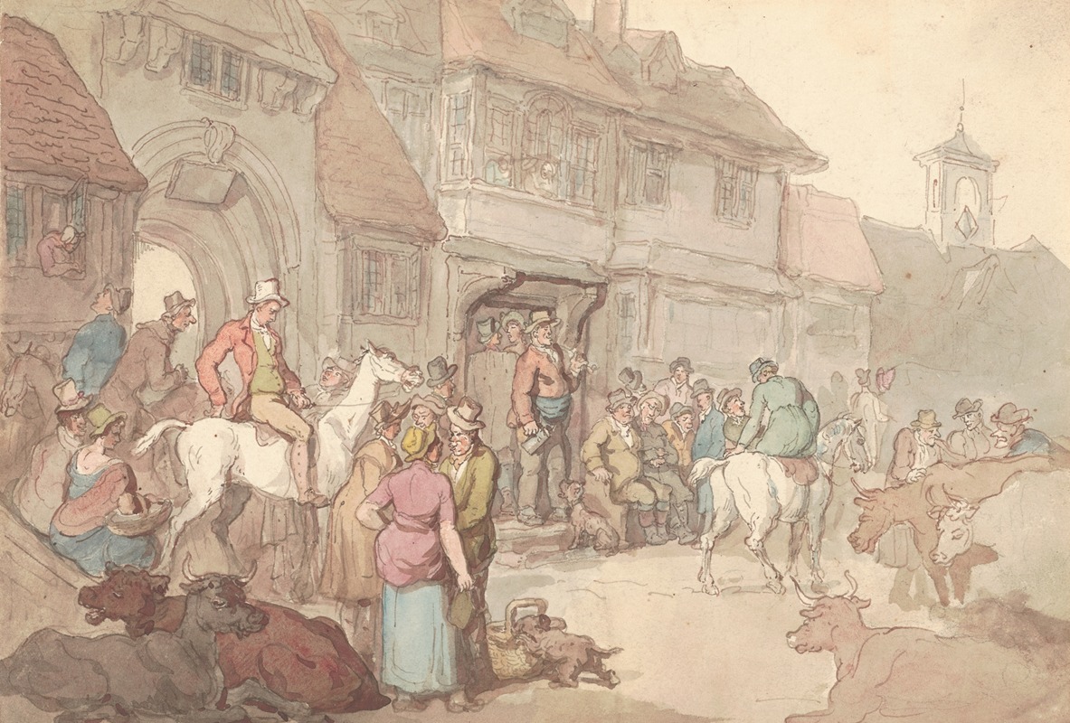 Thomas Rowlandson - Cattle market at York
