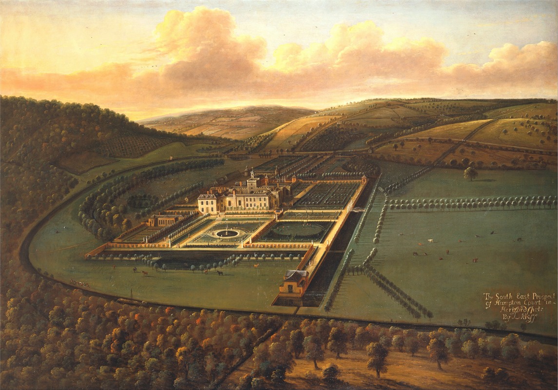 Leonard Knyff - The Southeast Prospect of Hampton Court, Herefordshire