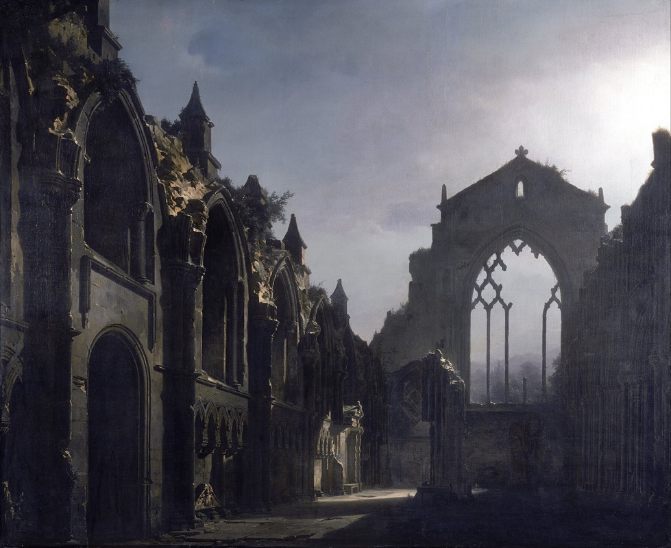 Louis Daguerre - The Ruins of Holyrood Chapel