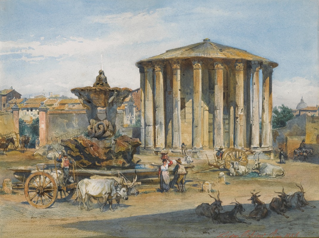 Ludwig Johann Passini - The Temple Of Vesta, Rome