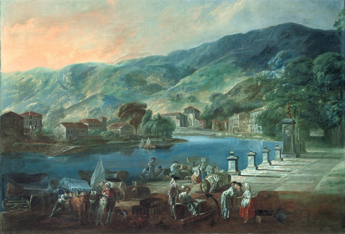 Luis Paret y Alcázar - View of El Arenal in Bilbao