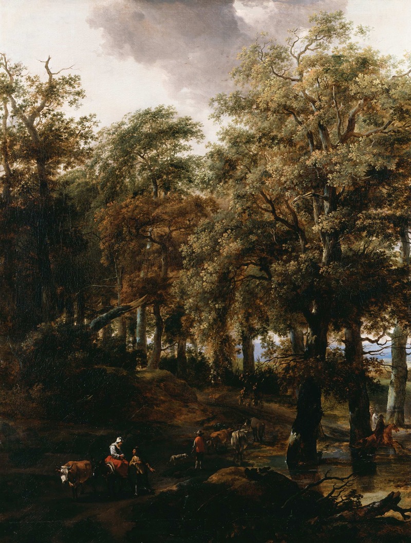 Nicolaes Pietersz. Berchem - A Road through a Wood
