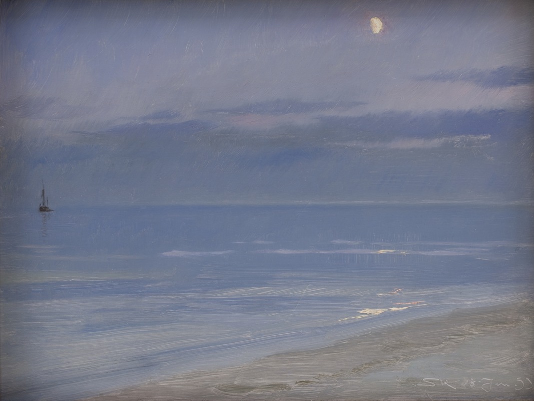 Peder Severin Krøyer - Skagen Beach in Moonlight