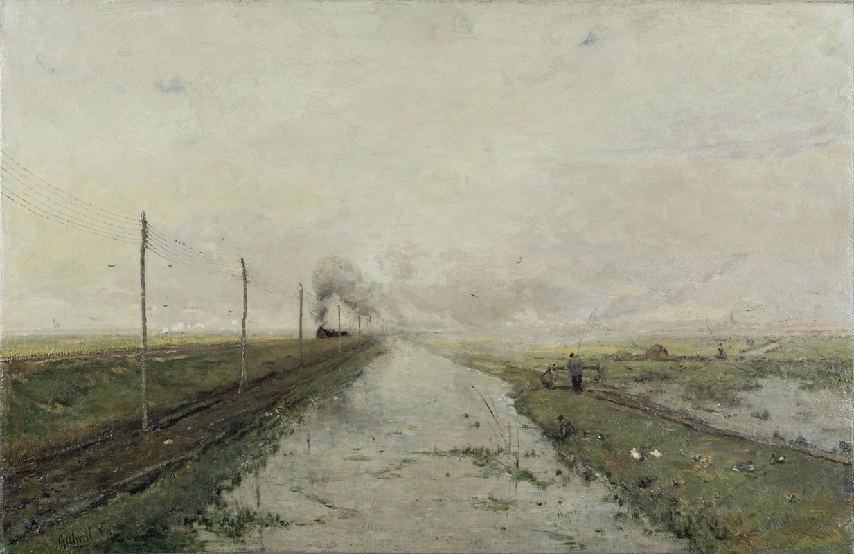 Paul Joseph Constantin Gabriël - Landscape with a train