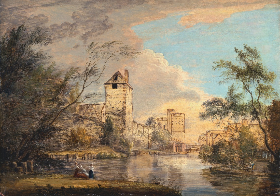 Paul Sandby - An Unfinished View of the West Gate, Canterbury