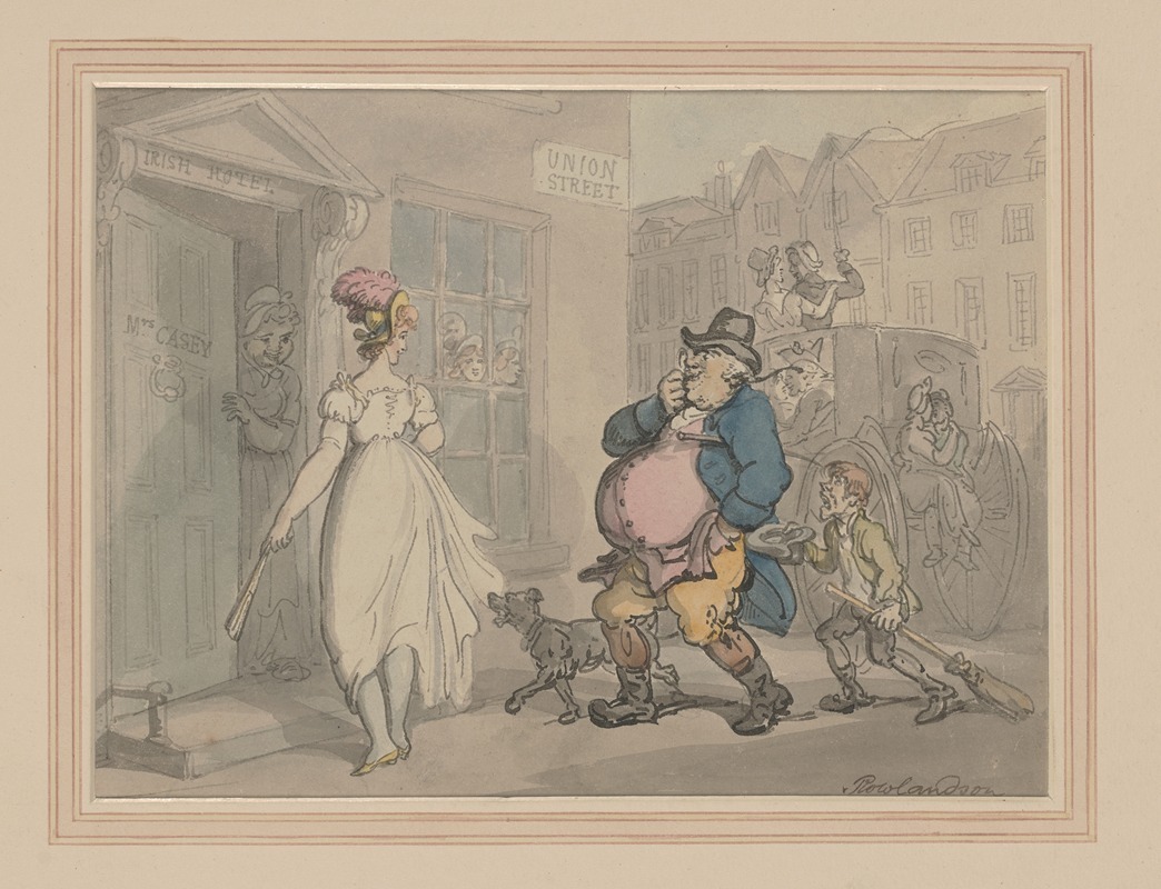 Thomas Rowlandson - How to get rid of a troublesome customer