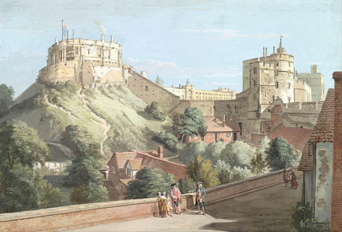 Paul Sandby - Windsor Castle- The Round Tower, Royal Court and Devil’s Tower from the Black Rod