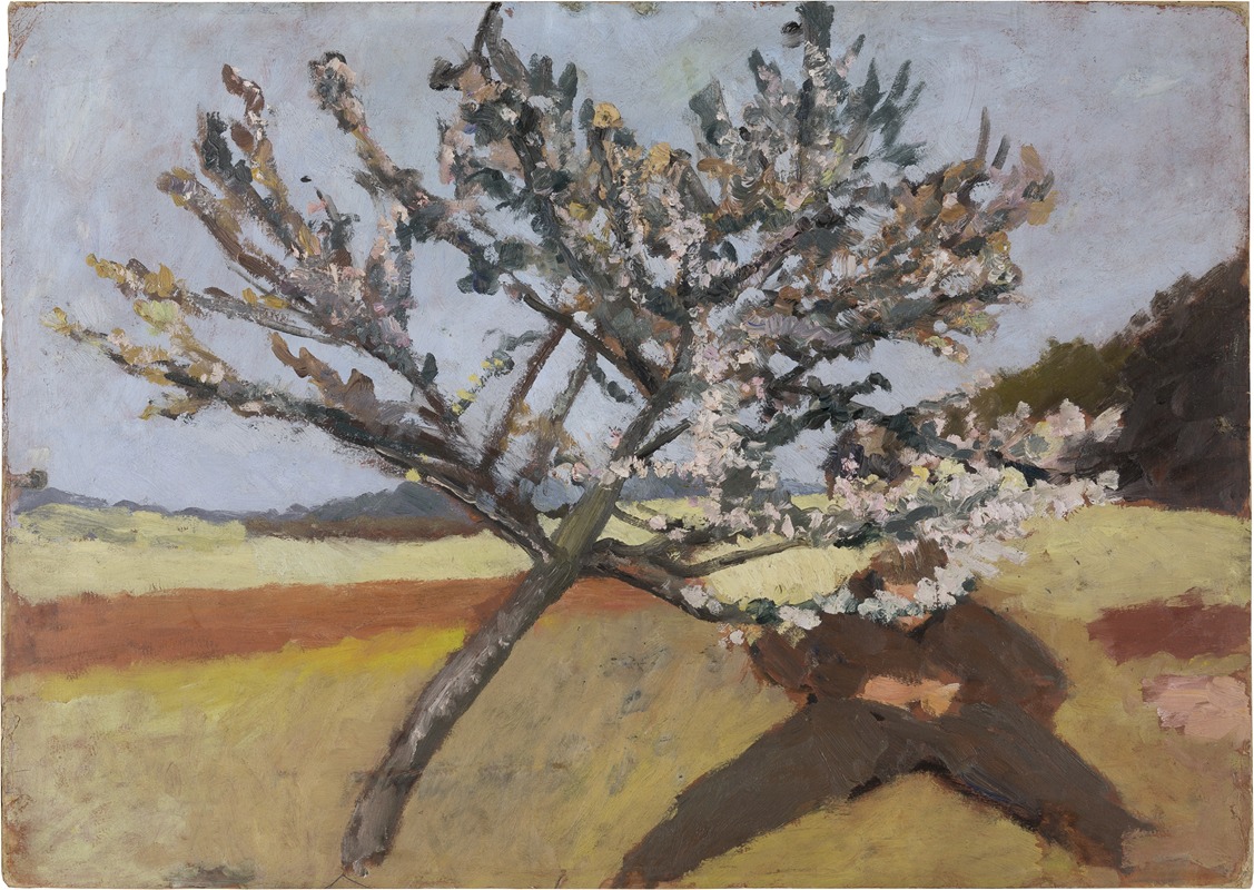 Paula Modersohn-Becker - Man lying beneath a Blossoming Tree