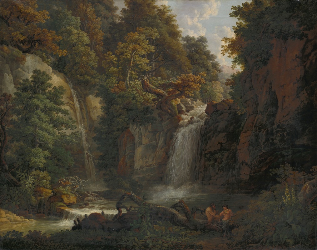 Peter Birmann - The Giessen near Zeglingen with Two Satyrs Playing the Panflute