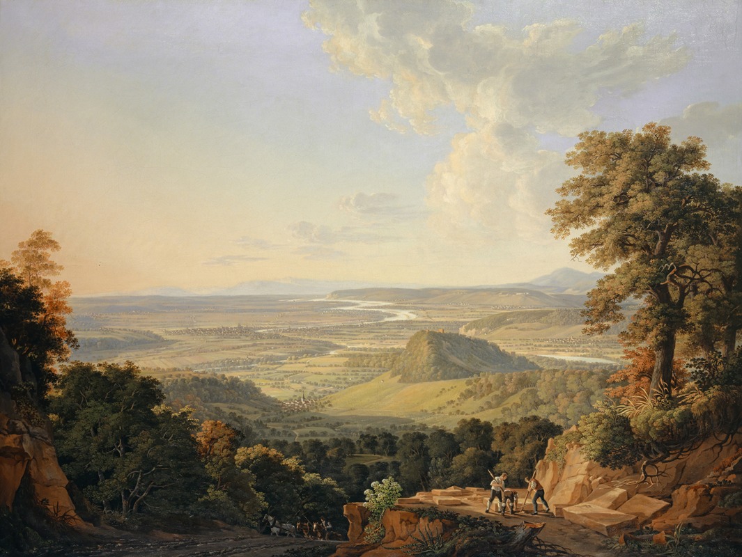 Peter Birmann - View from the Muttenz Quarry toward Basel