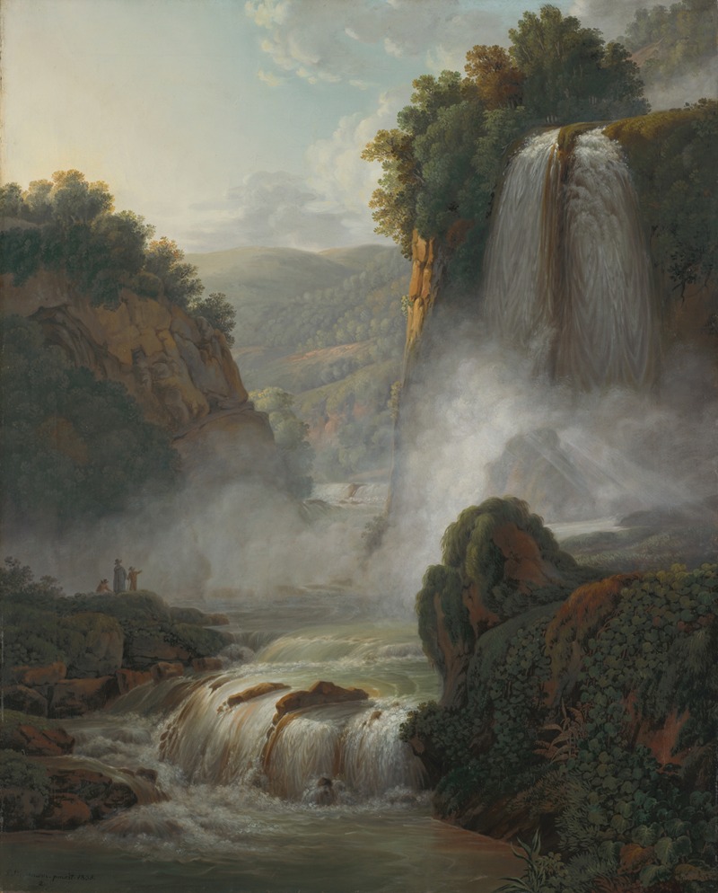 Peter Birmann - Waterfall near Tivoli