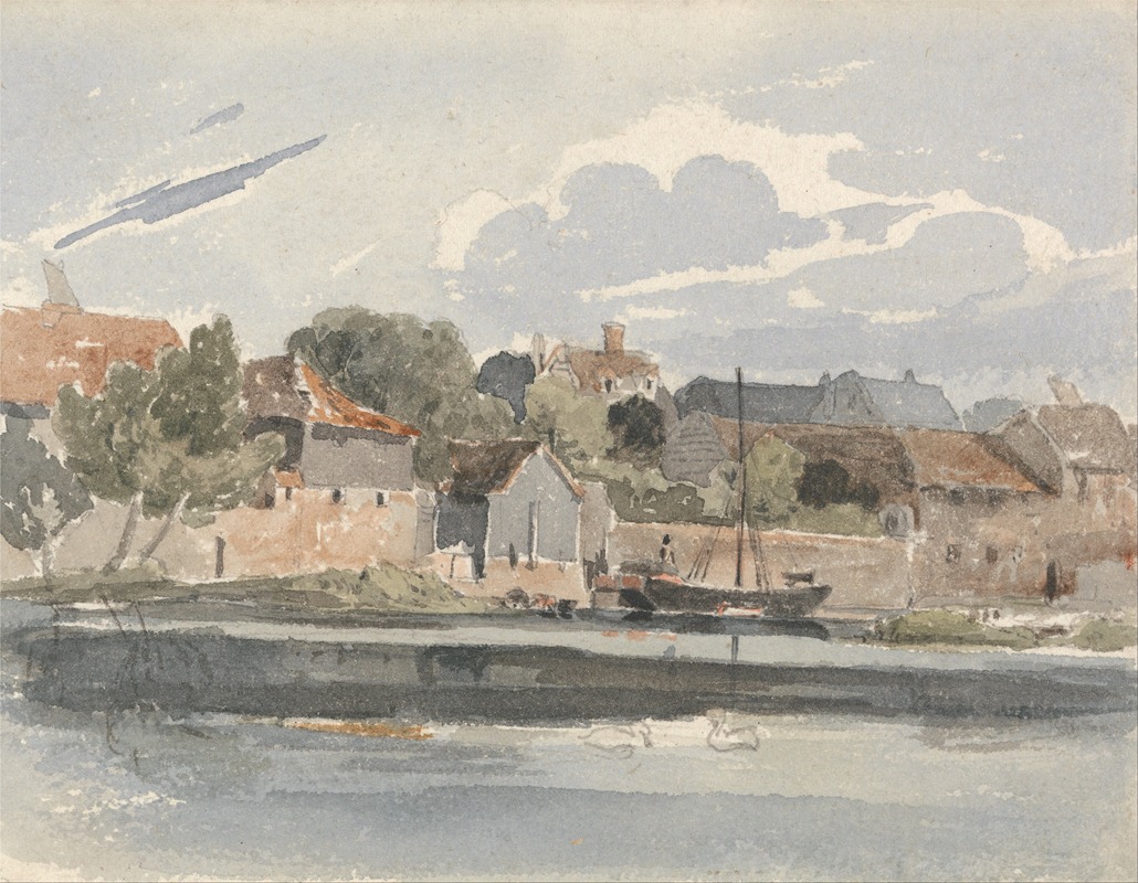 Peter DeWint - View of the Thames at Kingston