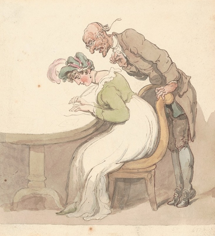 Thomas Rowlandson - Lady writing a love letter