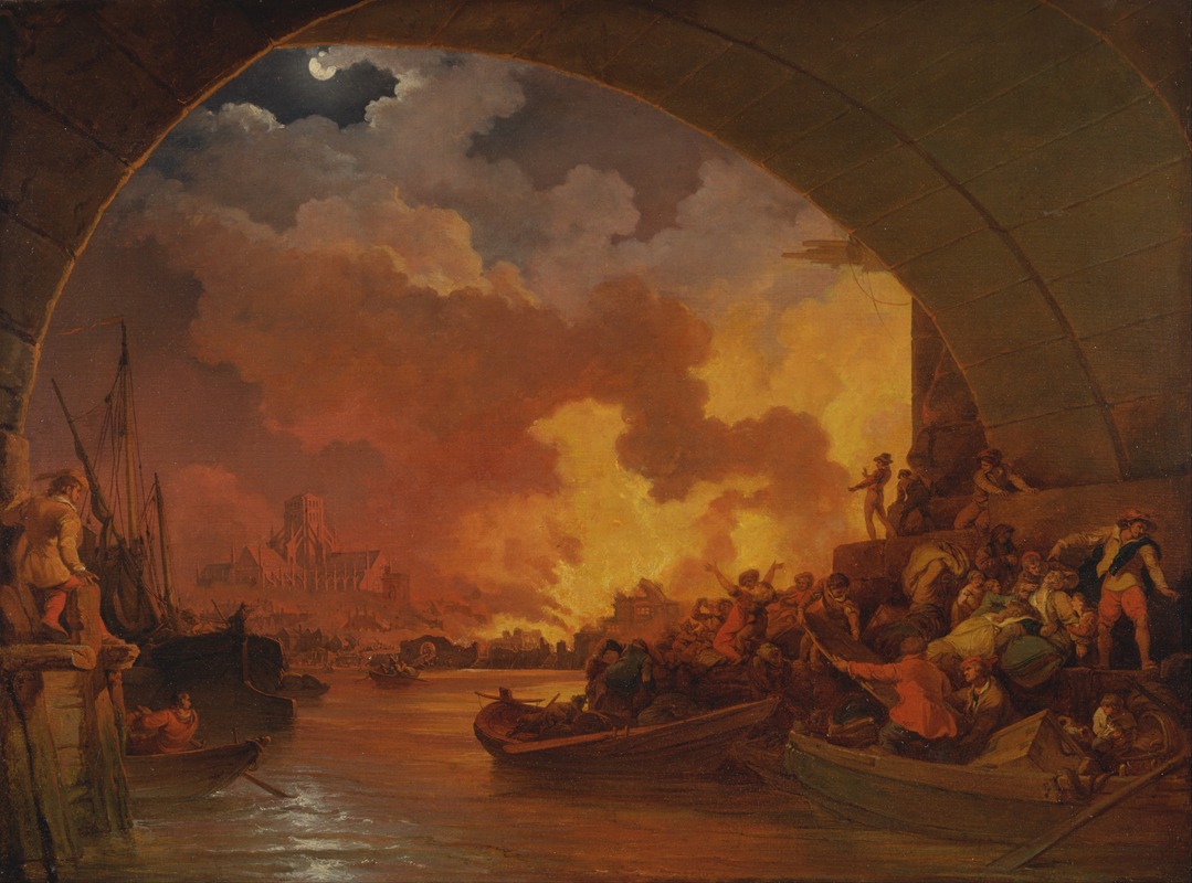 Philip James de Loutherbourg - The Great Fire of London