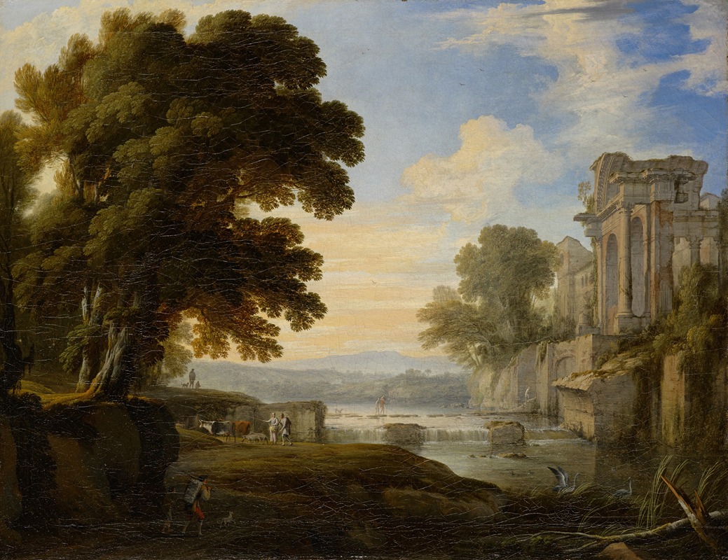 Pierre Patel the elder - River Bank with Ancient Ruins
