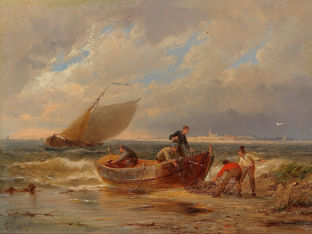 Pieter Cornelis Dommersen - Ankommende Fischer