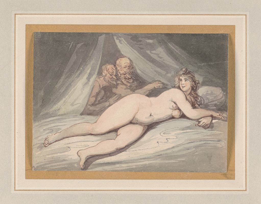 Thomas Rowlandson - Nymph and satyrs