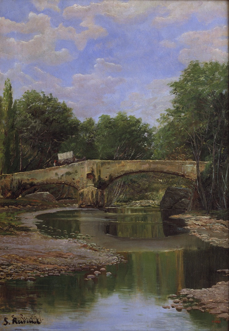 Santiago Rusiñol - Bridge over a River