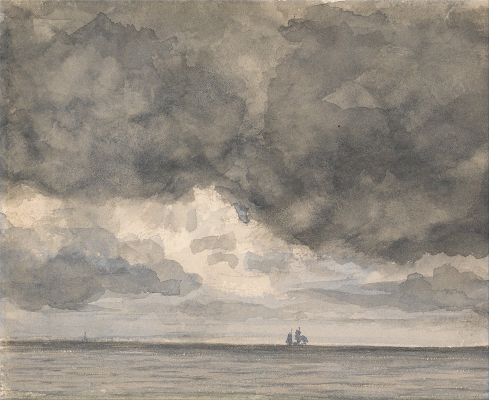 Anonymous - Seascape with Ship and Overhanging Sky