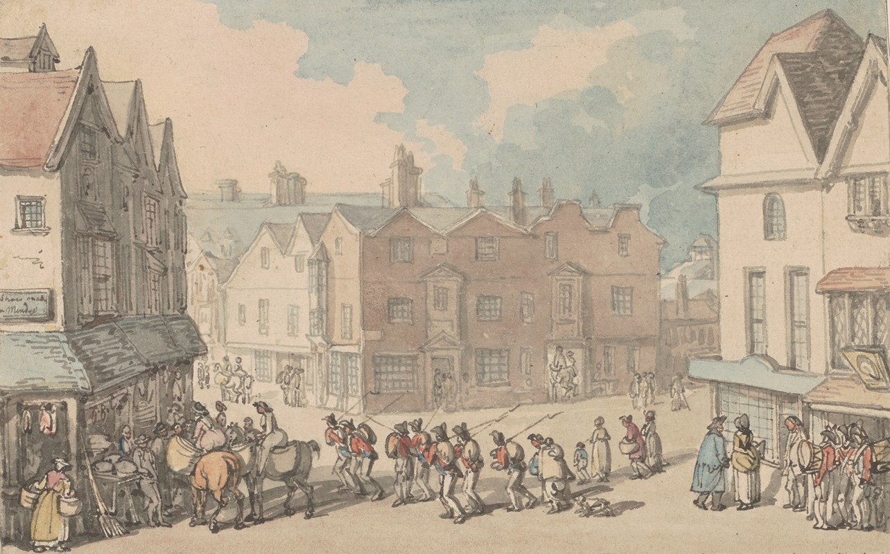 Thomas Rowlandson - Soldiers at Exeter