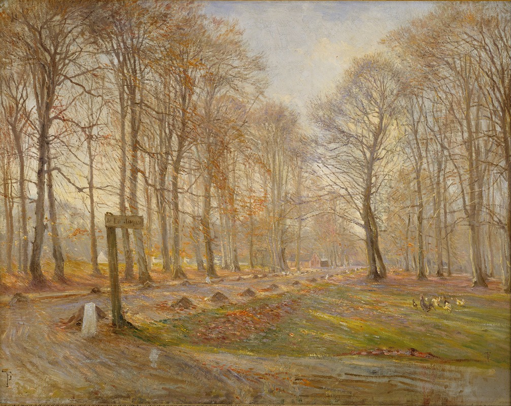 Theodor Philipsen - Late Autumn Day in the Jægersborg Deer Park, North of Copenhagen