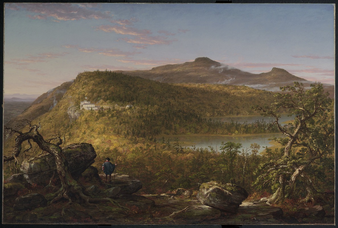 Thomas Cole - A View of the Two Lakes and Mountain House, Catskill Mountains, Morning