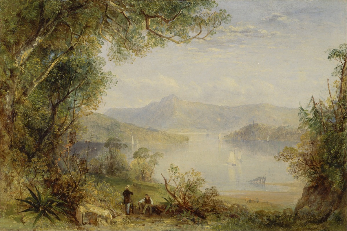 Thomas Creswick - View on the Hudson River