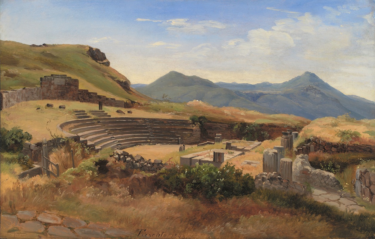 Thorald Brendstrup - The Ruins of the Antique Theatre at Tusculum, Italy